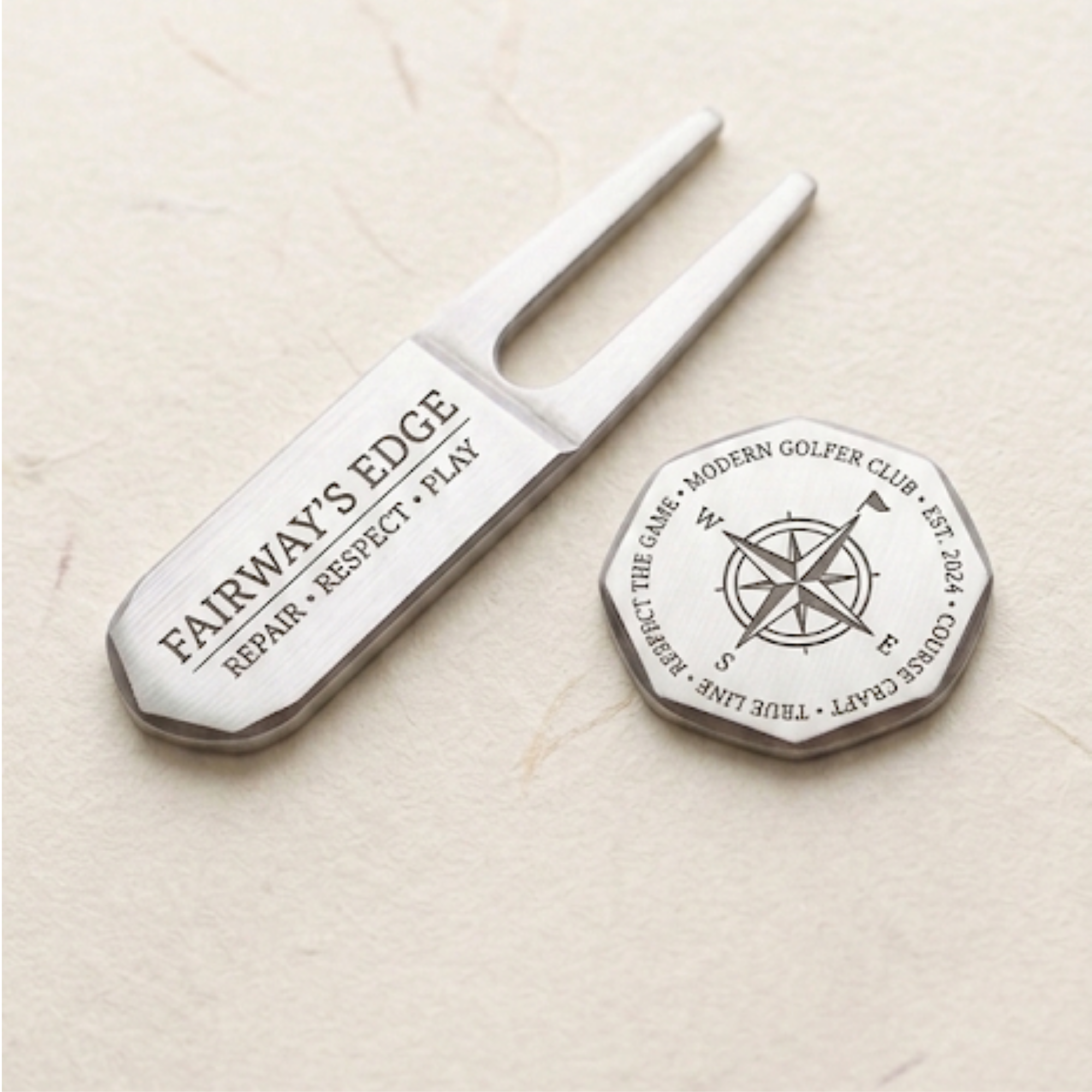 Coffin Divot Tool & Ball Marker Set