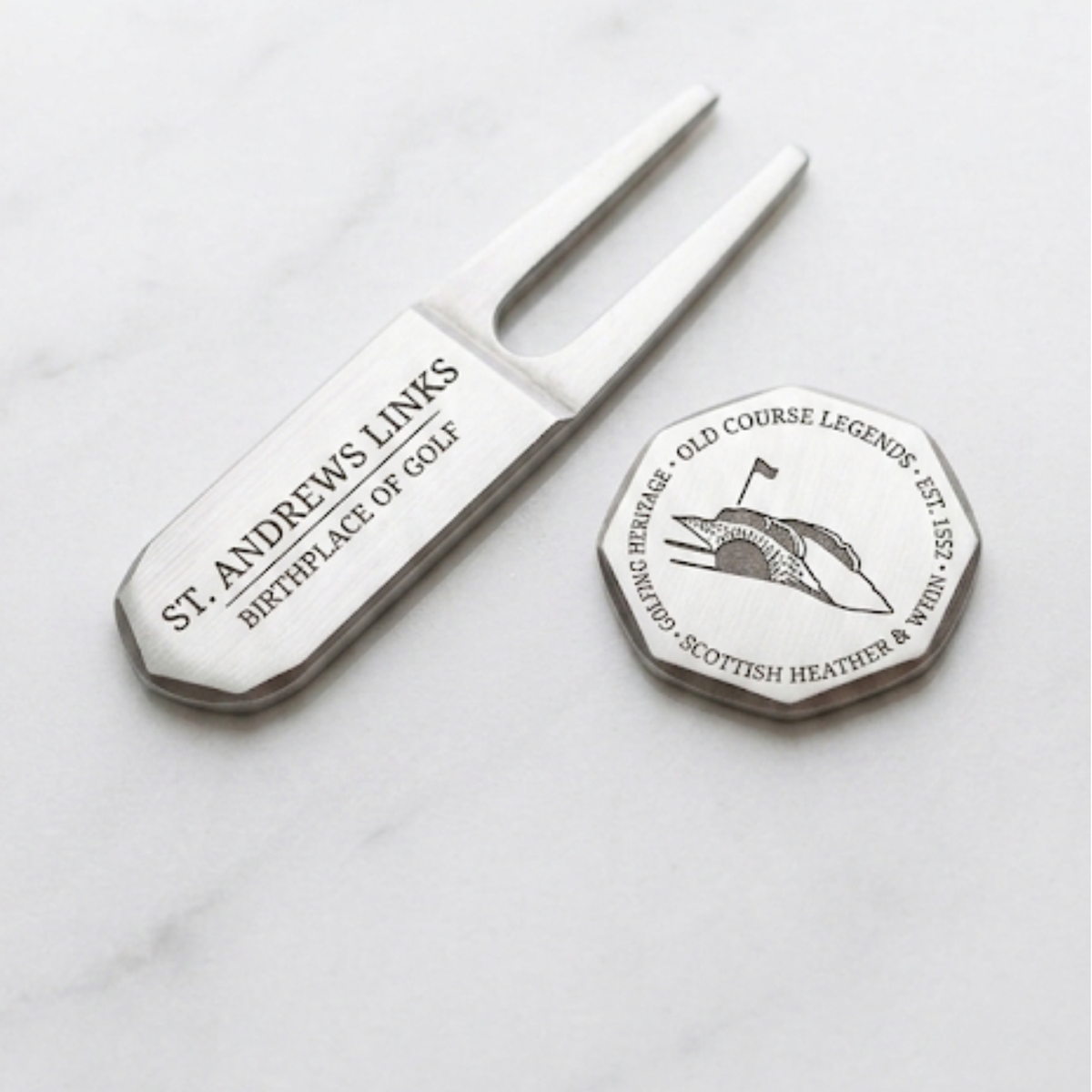 Coffin Divot Tool & Ball Marker Set