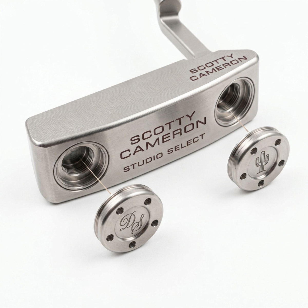 Custom engraved putter weights for Scotty Cameron putters, matching pair