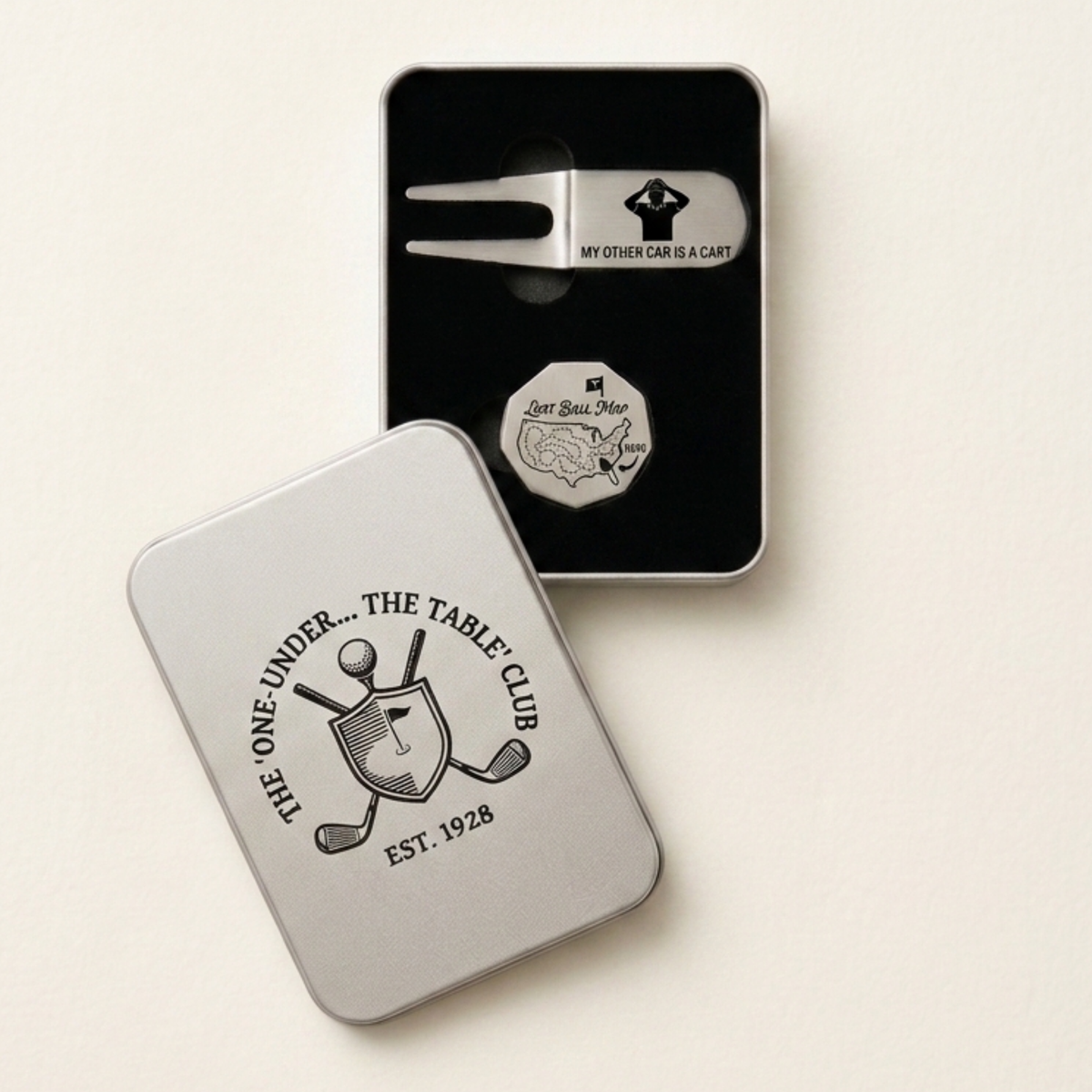 Coffin Divot Tool & Ball Marker Set