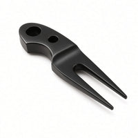 Black Trapper two-prong divot tool, three-quarter view